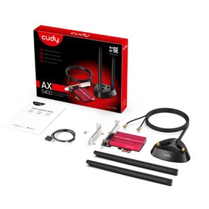 CUDY WE4000 AX5400 Wi-Fi 6/6E Bluetooth 5.2 PCIe Adapter mrežna karta