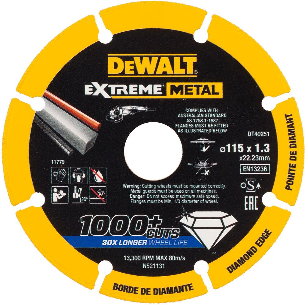 Dewalt REZNA PLOČA EXTREME METAL 115 X 22.23 X 1.3 MM DT40251 slika 1