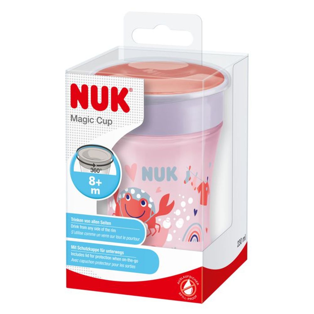 NUK Čaša Evolution Magic Cup 8m+ 230ml, Crvena slika 2