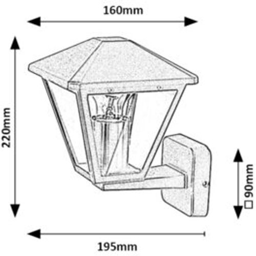 Paravento spoljna zidna lampa slika 6