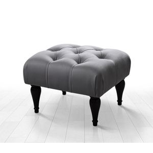 Pouffe Floral - Grey Grey s cvjetnim uzorkom
