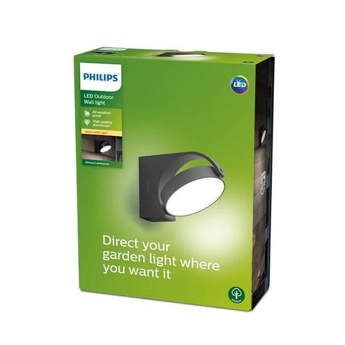 Philips mimoza zidna spoljasnja svetiljka antracit 1x6w 4000 k,929003262401 slika 3