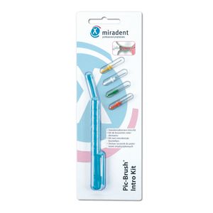 Miradent Pic-Brush Intro Kit bleu transparent