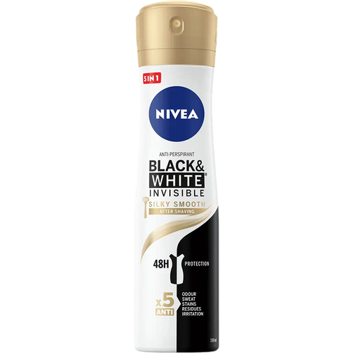 NIVEA Black & White Silky Smooth dezodorans u spreju 150 ml slika 1