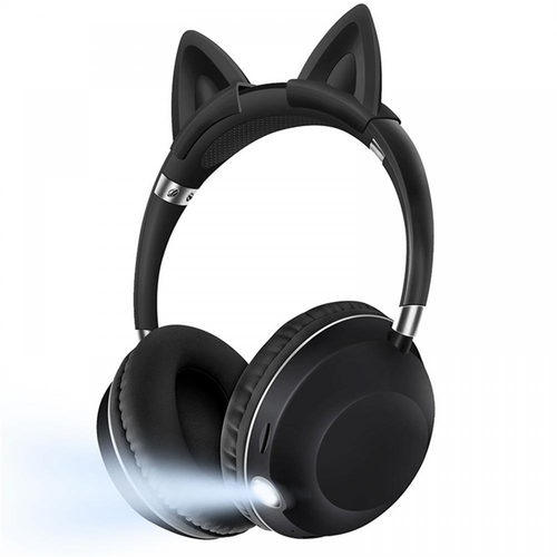 Bluetooth slusalice Cat Ear crne slika 1