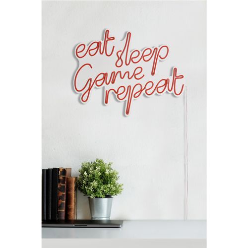 Wallity Ukrasna plastična LED rasvjeta, eat sleep game repeat - red slika 14