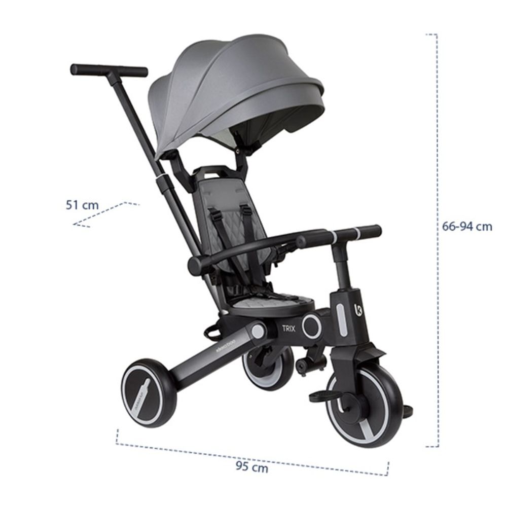 Kikka Boo Sklopivi tricikl 7U1 Trix, Grey slika 10