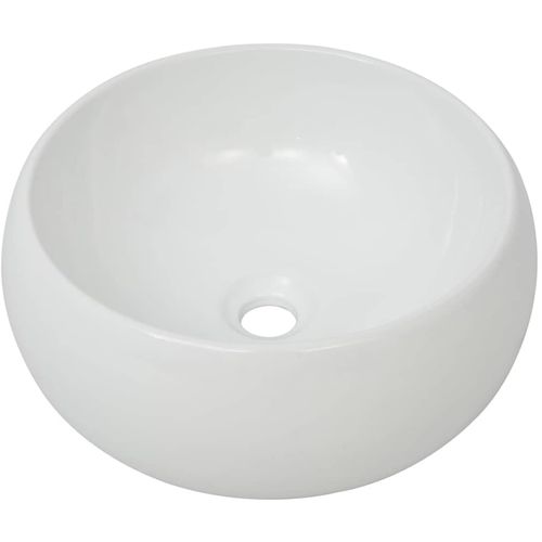 Umivaonik s miješalicom keramički okrugli bijeli slika 26