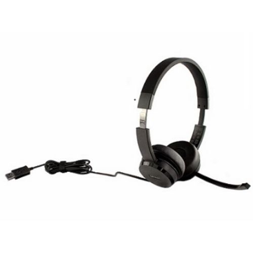 Slušalice LENOVO 100 Stereo USB pasive noise cancellation crna slika 2