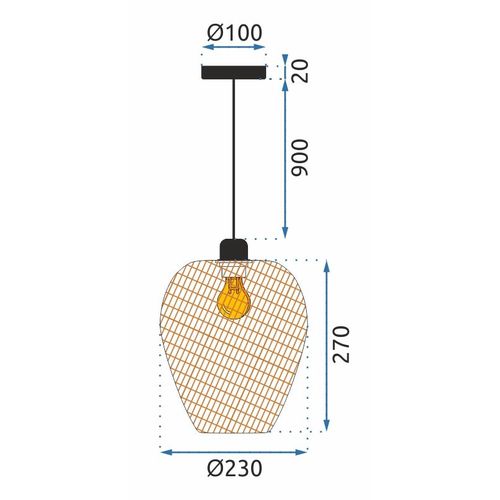 Viseća stropna svjetiljka Natural App885-1CP slika 10