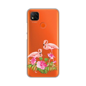 Torbica Silikonska Print Skin za Xiaomi Redmi 9C/10A Flamingo