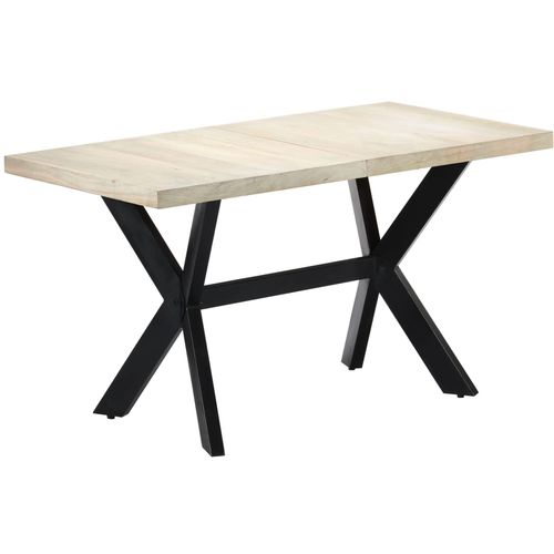Blagovaonski stol od izbijeljenog drva manga 140 x 70 x 75 cm slika 13