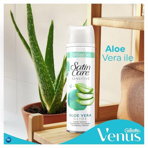 Gillette Venus Satin Care Sensitive Aloe Vera gel za brijanje 200ml slika 3