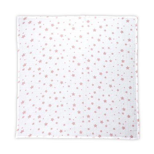 LORELLI dekica za previjanje muslin 80/80 Cm White Pink  slika 2