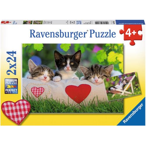 Ravensburger Puzzle mace spavaju 2x24kom slika 1