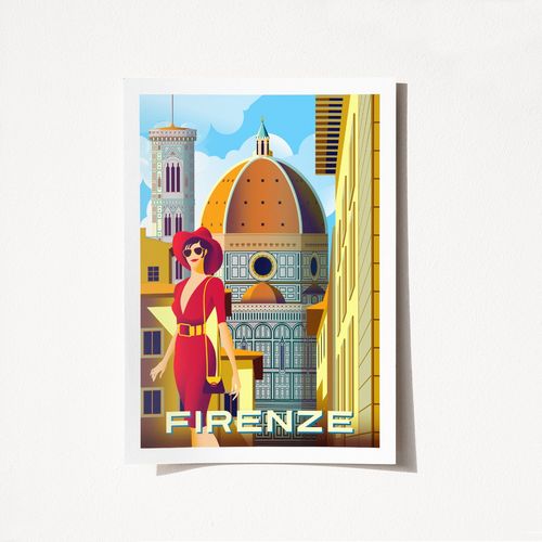 Wallity Poster A4, Firenze - 1983 slika 2
