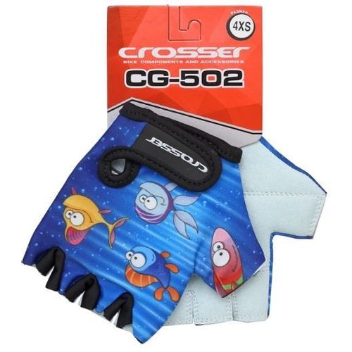 Crosser dečije rukavice CG FISH-KIDS Short Finger plave - veličina XXS slika 1