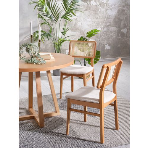 Puffy - Natural Natural Dining Table & Chairs Set (4 Pieces) slika 4