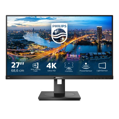 Monitor PHILIPS 278B1/00 27"/IPS/3840x2160/60Hz/4ms GtG/HDMIx2,DP,USB/pivot,visina/zvučnici/VESA/crn slika 1