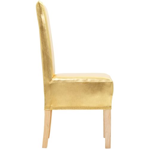Ravne navlake za stolice 6 kom rastezljive zlatne slika 18