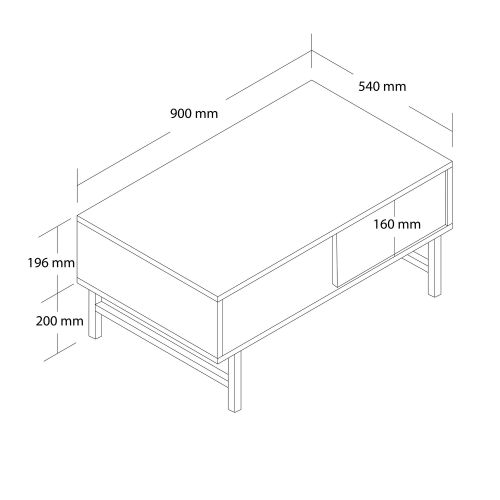 Style 4220 Black Coffee Table slika 6