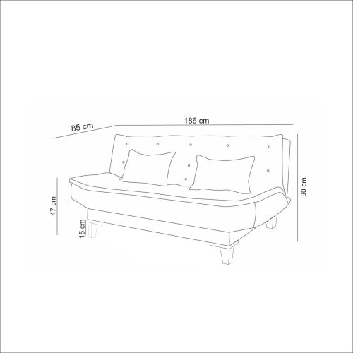 Santo-TKM07-1005 Krem Sofa na Razvlačenje slika 14