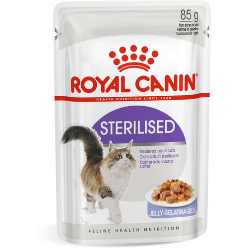 ROYAL CANIN FHN Sterilised Jelly, potpuna hrana u vrećici za  odrasle mačke, za sterilizirane/kastrirane mačke, komadići u želeu 12x86 g slika 1
