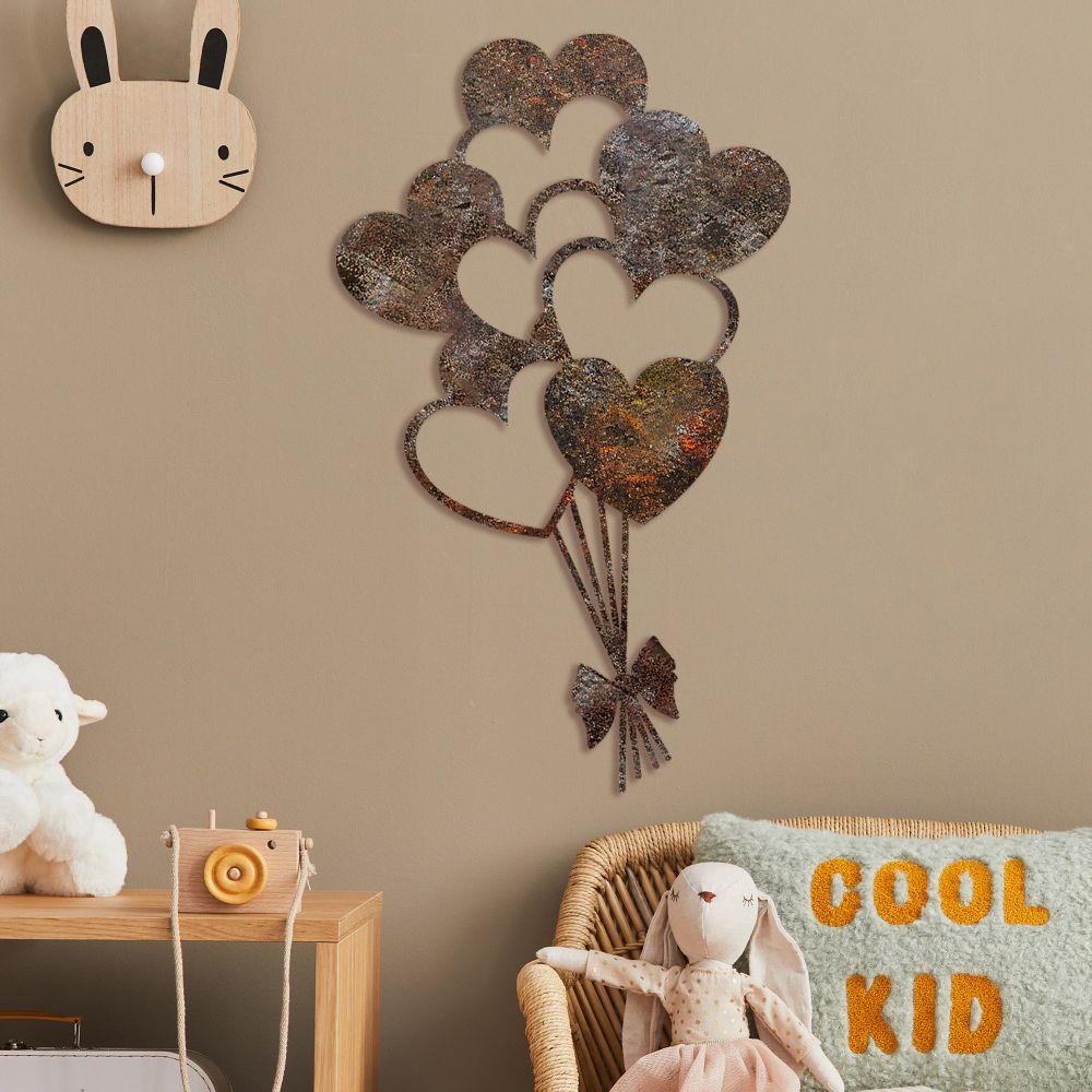 Decorative metal wall accessory Rusty Heart 1 Antiquation, colours: multicolor slika 2