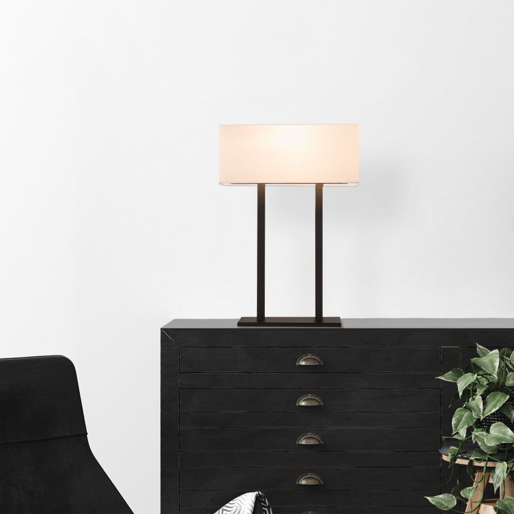 Stolna lampa Salihini - MR-616 u bijelo-crnoj boji slika 3
