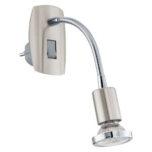 Eglo Mini 4 reflektor/1, led, gu10, 3w, 240lm, za utič. Nikl m. 