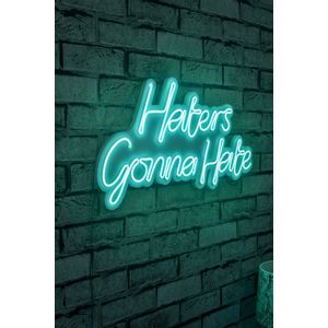 Wallity Ukrasna plastična LED rasvjeta, Haters Gonna Hate - Blue