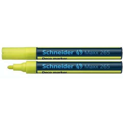 Flomaster Schneider Deco Marker Maxx 265 tekuća kreda 2-3 mm žuti S126505 slika 2