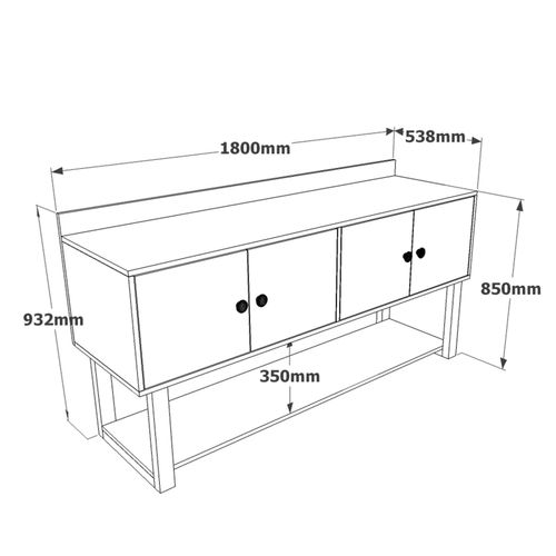 Woody Fashion Komoda, OrahAntracit, MN04 - BA slika 6