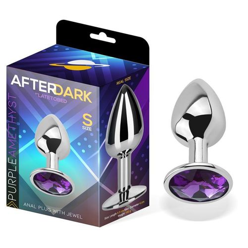 Afterdark Aluminium Amethyst Butt Plug S/M/L slika 16