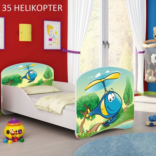 Dječji krevet ACMA s motivom 140x70 cm - 35 Helikopter slika 1