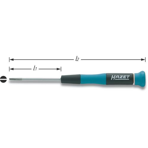 Finomehaničarski ravni odvijač Hazet širina oštrice: 3 mm duljina oštrice: 75 mm slika 3