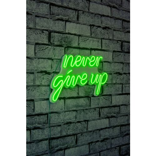 Wallity Ukrasna plastična LED rasvjeta, Never Give Up - Green slika 1