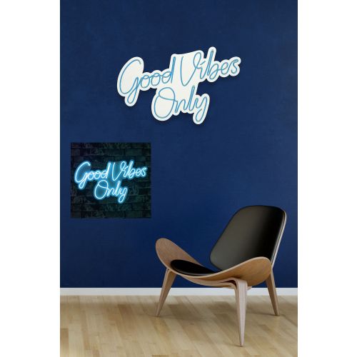 Wallity Ukrasna plastična LED rasvjeta, Good Vibes Only 2 - Blue slika 3