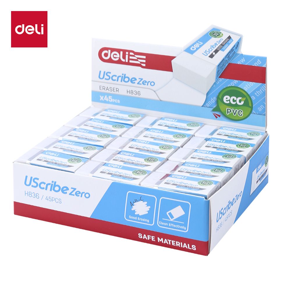 GUMICA DELI USCRIBE ZERO - EKO PVC 41x19x11mm BELA EH836 slika 1
