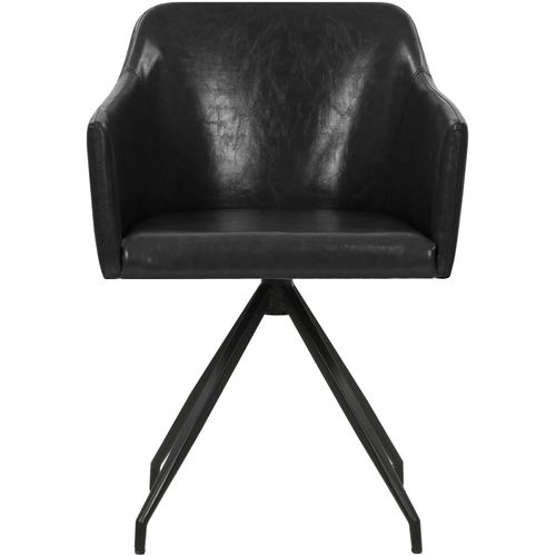 Blagovaonske stolice od umjetne kože okretne 4 kom crne slika 12