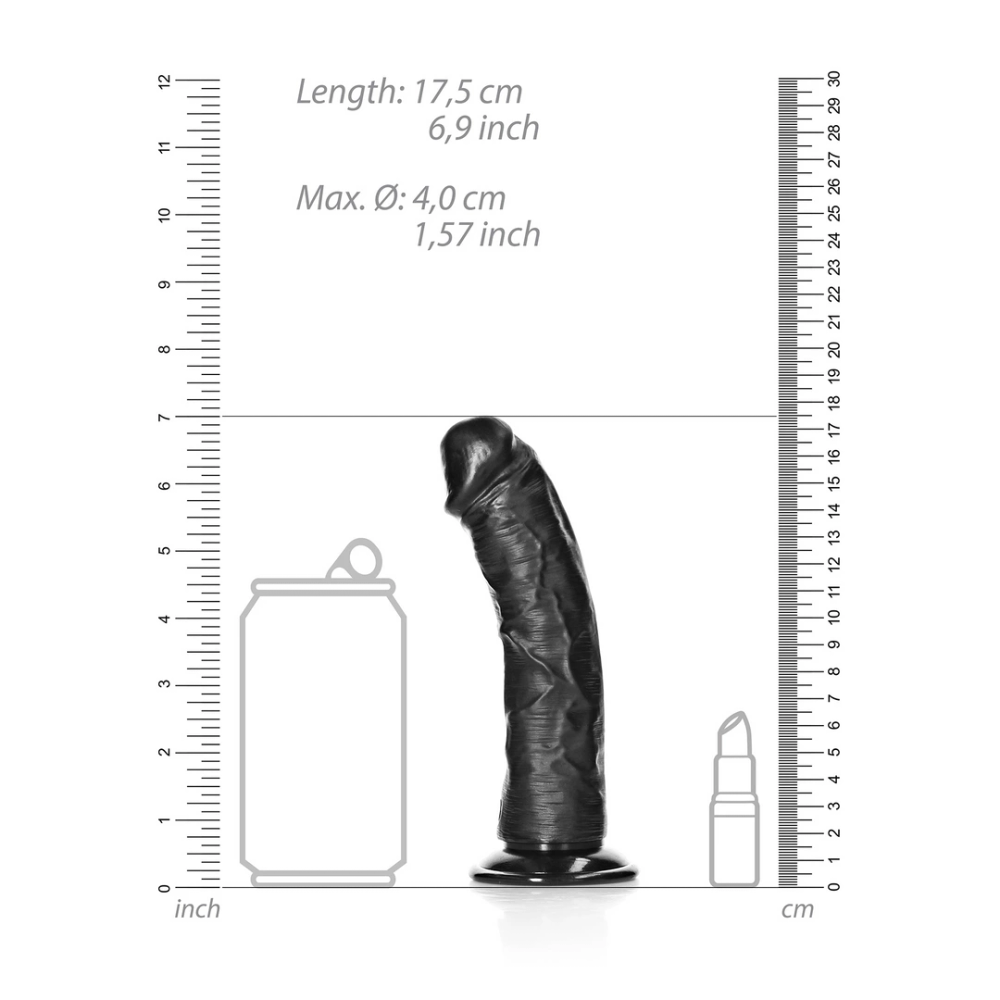 RealRock by Shots Zakrivljeni realistični dildo s vakuumskom čašicom - 6 / 15,5 cm slika 6