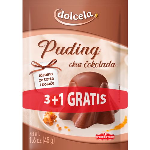 Dolcela Puding okus čokolada 45 g 3+1 gratis slika 1