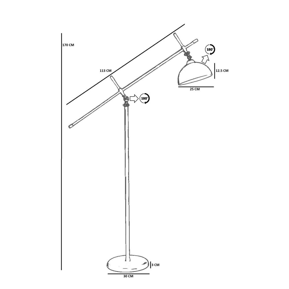 Opviq Podna lampa 831, siva slika 4