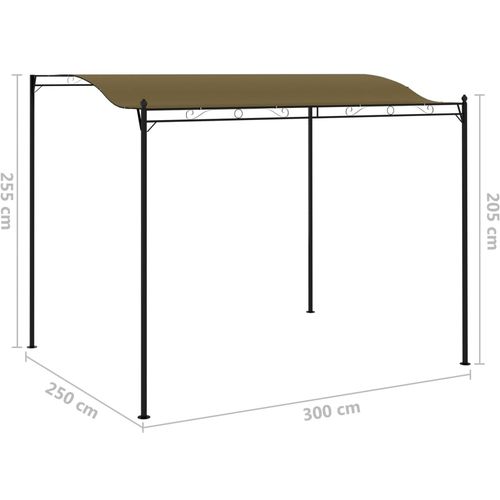 Nadstrešnica 3 x 2,5 m smeđe-siva 180 g/m² slika 6