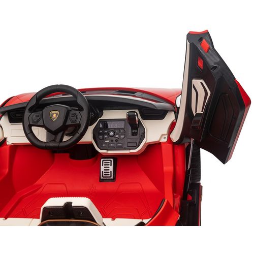 Licencirani auto na akumumulator Lamborghini SIAN 4x100W - dvosjed - crveni slika 1