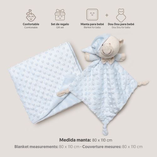 InterBaby set dekica Bubble i tješlica Bear Plavo slika 7