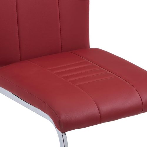 Konzolne blagovaonske stolice od umjetne kože 4 kom crvene slika 23