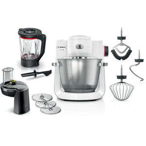 BOSCH kuhinjski aparat MUM 6BIJELA-SREBRNA 1600W,5,5L, 7 Brzina, NOVI DIZAJN