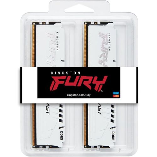 Kingston DIMM DDR5 32GB (2x16GB kit) 6800MT/s KF568C34BWK2-32 FURY Beast White XMP slika 3