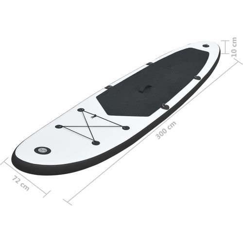 Set daske za veslanje stojeći na napuhavanje crno-bijeli slika 19